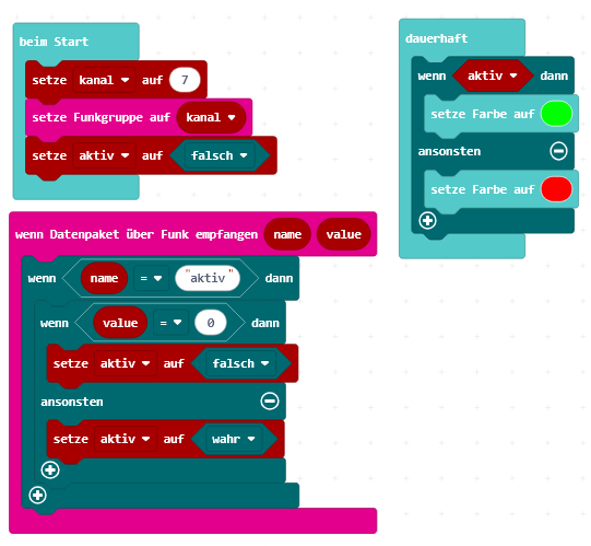 Calliope mini-Empfang